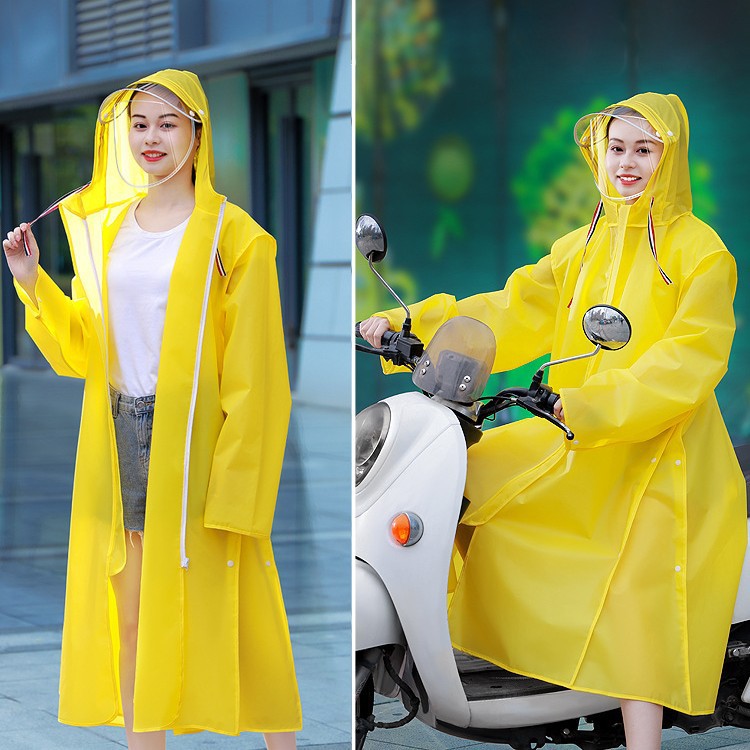 Nuevo impermeable largo de cuerpo completo impermeable Eléctrico Autopropulsado batería coche montar solo hombres y mujeres moda abrigo poncho