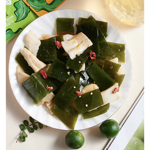 Super friendly kelp crispy bamboo shoots 140g bagged Konjac Shuang 120g spicy and sour aquatic snacks internet celebrity casual snacks