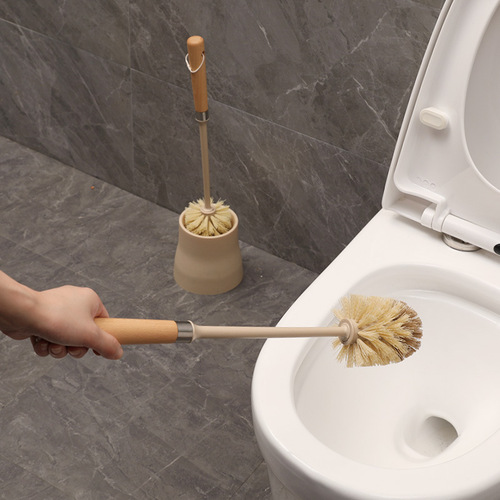 Origin and supply Household toilet cleaning brush set with base bathroom brush wooden long handle toilet brush