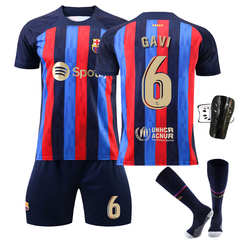 home-team-number-10-messi-number-9-lewandowski-8-pedri-30-gavi-football-suit-set-17-obameyan home-team-number-10-messi-number-9-lewandowski-8-pedri-30-gavi-football-suit-set-17-obameyan