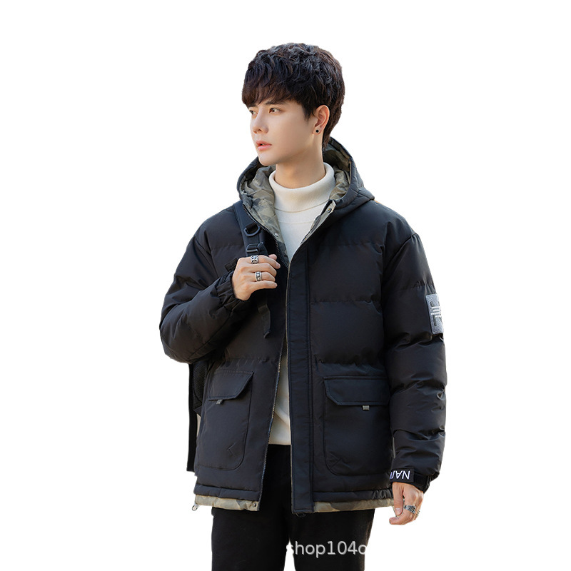 Fuente seleccionada 2023 nueva chaqueta de trabajo de hombre con capuzas de algodón de hombre grueso chaqueta de algodón de moda universal
