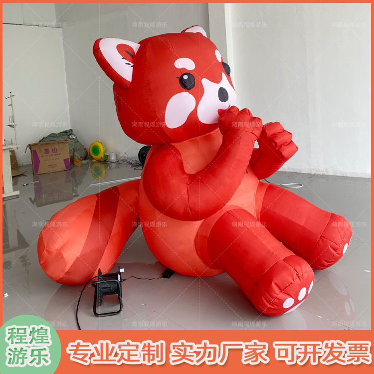 卡通充气仓鼠松鼠气模萌宠浣熊动物市集户外商场活动展览美陈灯光