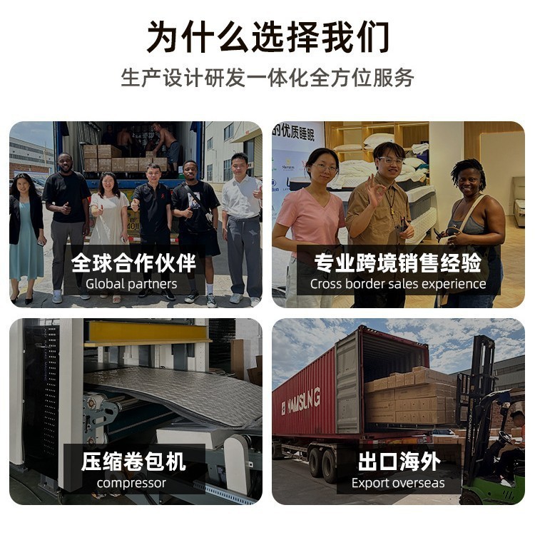 ラテックスホテル民宿用シモンズ圧縮マットレス、レンタル用ハードココナッツパーム独立スプリング寮用マットレス、外貿工場
