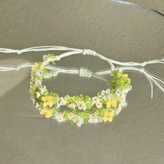 春の新型花藤DIY手綱小衆清新DIY純手串手綱女手飾りブレスレット