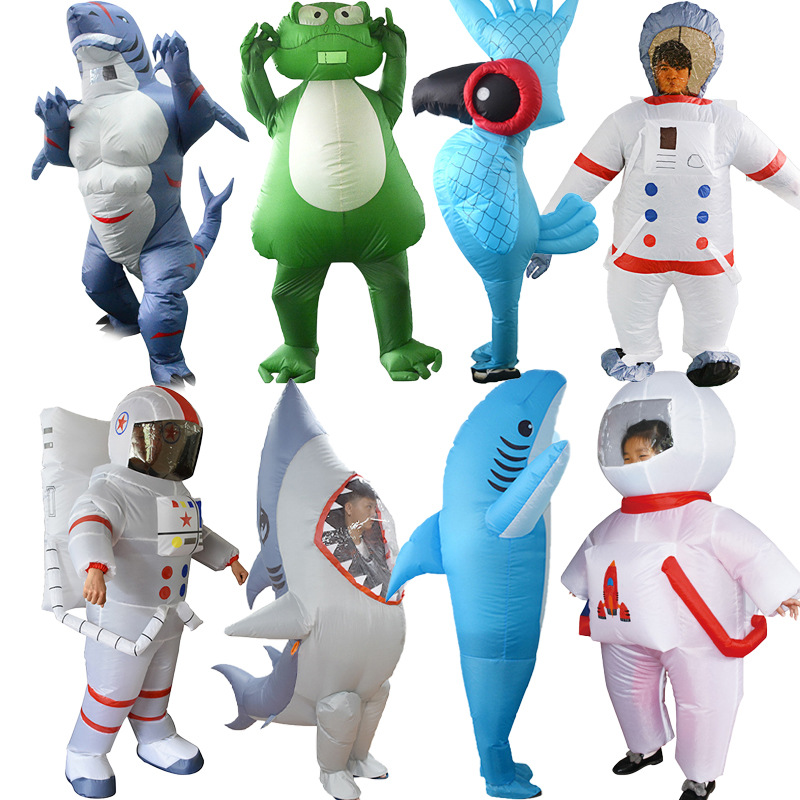 ハロウィンコスチューム面白いヨシキリザメインフレータブルコスチューム漫画人形インフレータブル宇宙飛行士