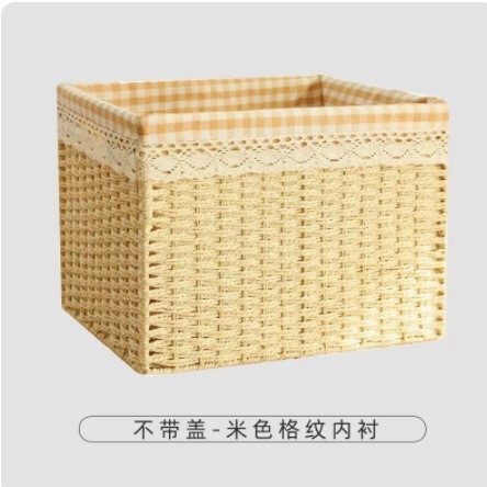 模造草蓋付き収納ボックス雑物衣類間食収納枠収納バスケット家庭用編み物収納玩具収納|undefined