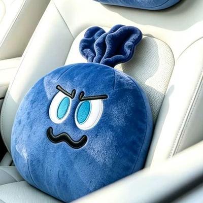 decorative pillow, car headrest – Headrest - stubborn-blue-carrot-pillow