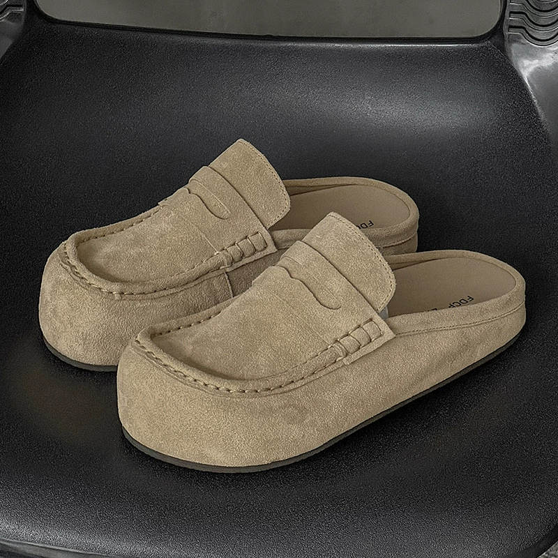 Повседневные тапочки в стиле ретро на толстой подошве для мужчин и женщин, универсальные классические туфли Boken 92286 желтого цвета-J