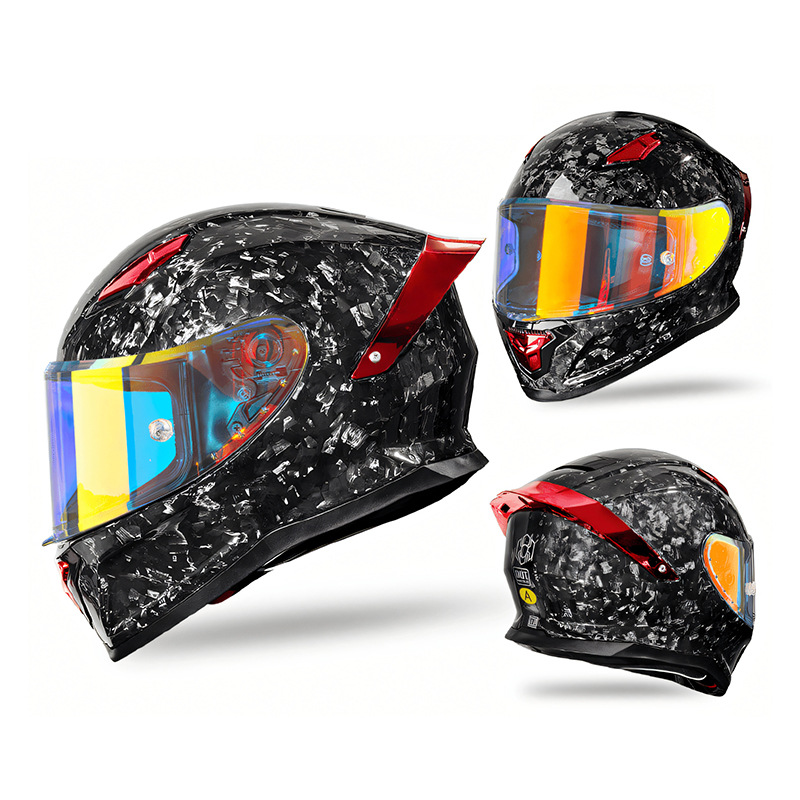 탄소 섬유 단조-라바 레드