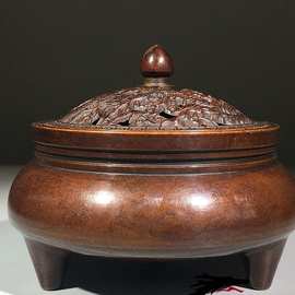 香炉　大明宣德年製 銅香炉 中国古玩 大明宣德年制铜器双凤耳香炉古玩杂项古董旧货收藏品老物件