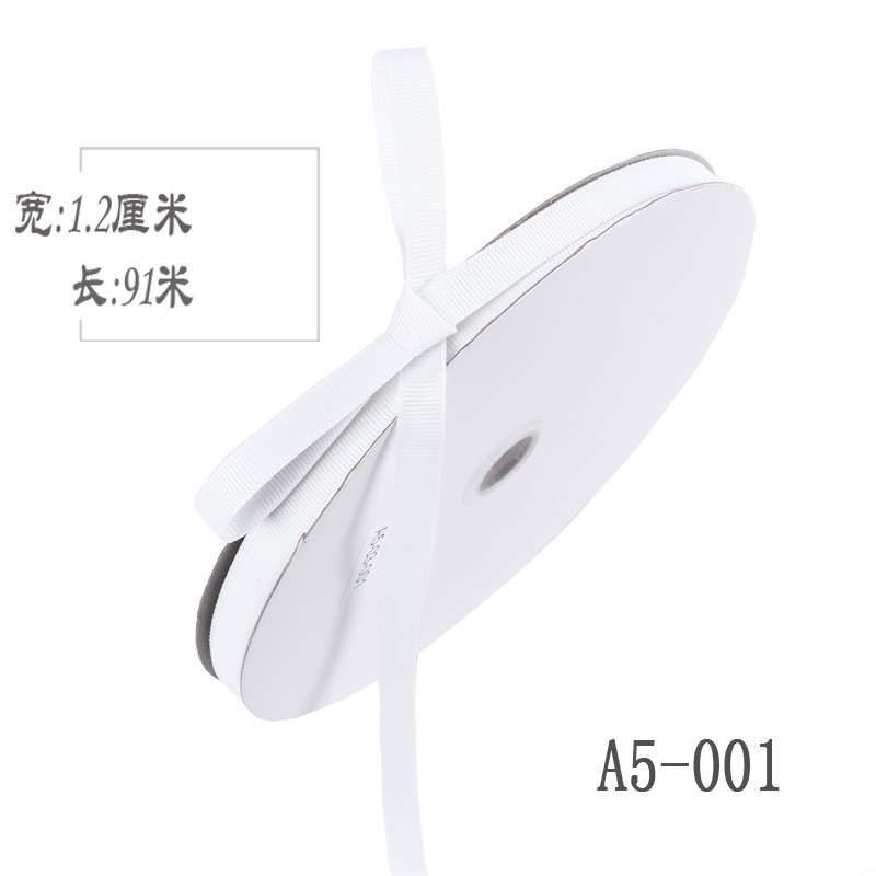 Engrosamiento 1,2 cm de alta densidad costilla cinta arco DIY cinta fruta caja de regalo embalaje cinta de color Ropa Accesorios