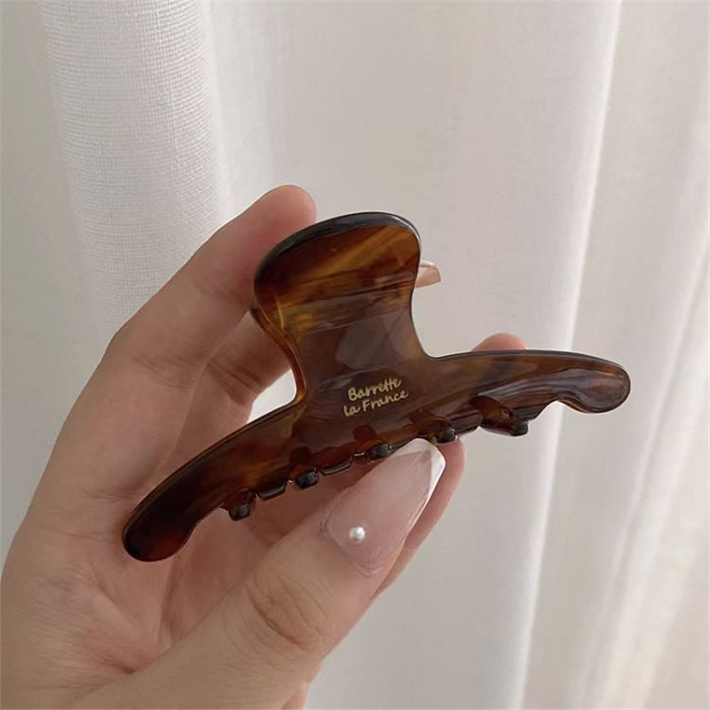 高級レトロヘアピン、女性用気質グリッパー、人気の後頭部フレンチシャーククリップ、新作高級アセテートエレガント|undefined