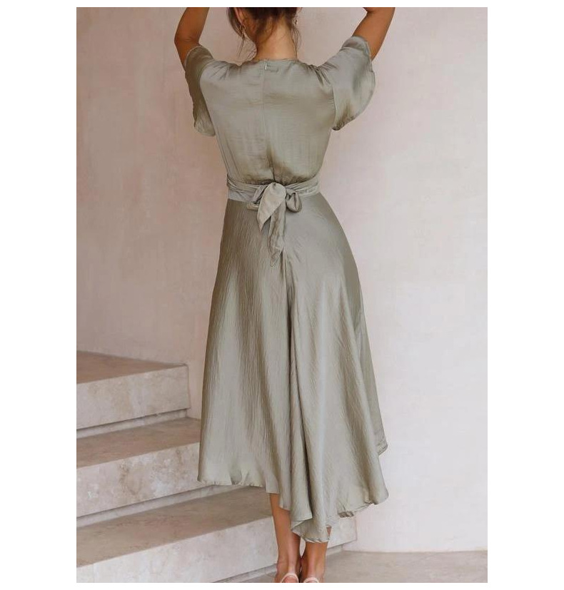 summer women s deep V-neck irregular dress nihaostyles wholesale clothing NSJRM81953