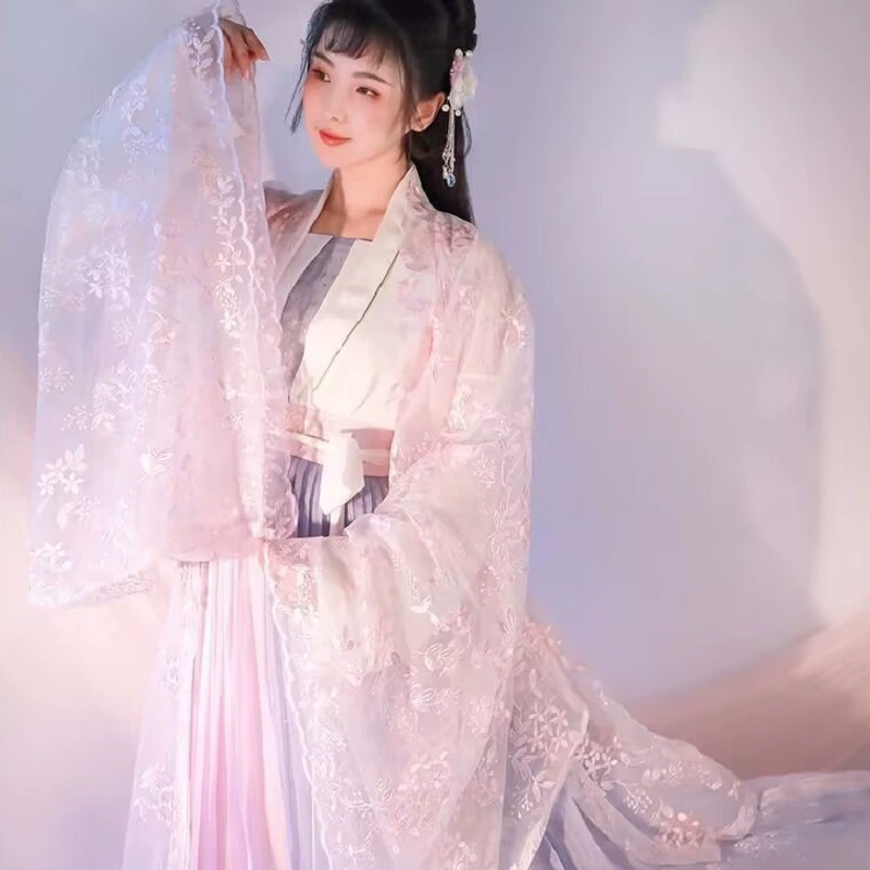 Hanfu, skirt for elementary school students, retro set, Chinese style