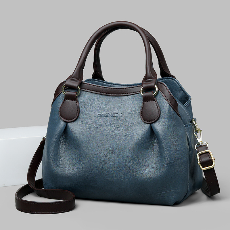 Bag women's bag 2024 New textured soft leather shoulder bag casual large capacity middle-aged mother bag women's handbag_voghion.com