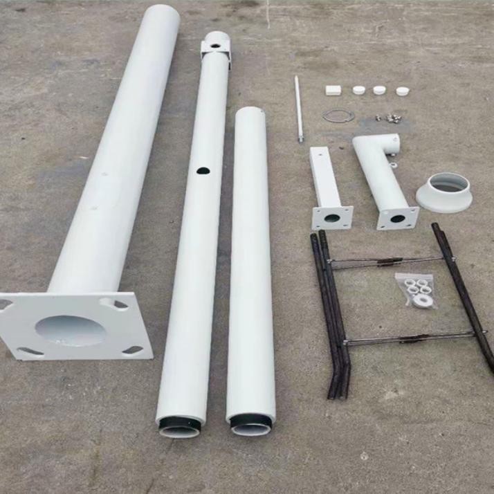 泛亚变径组合监控立杆 4.5米（含地笼+避雷）