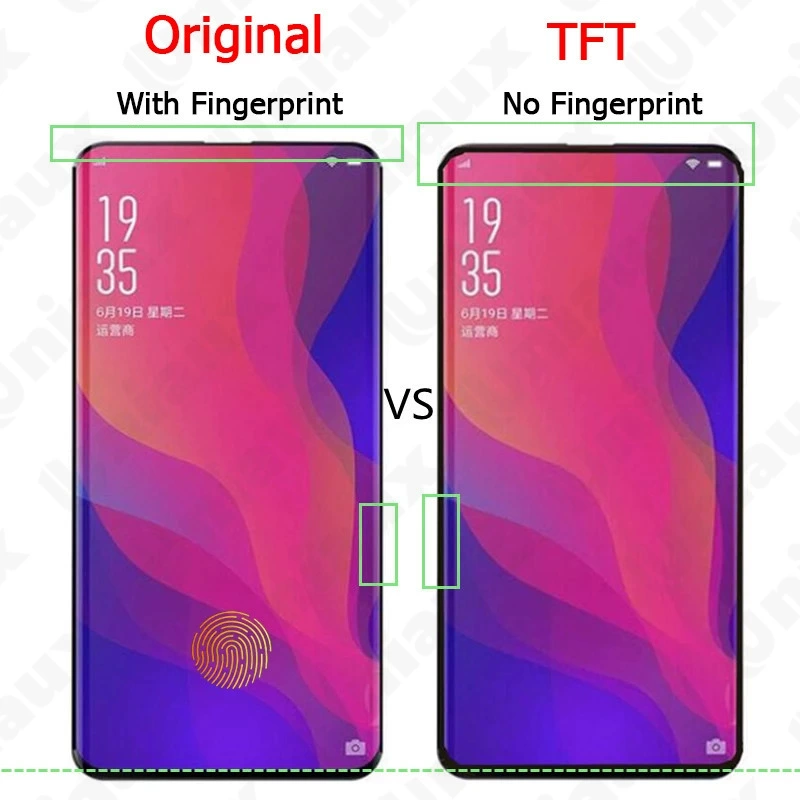 Совместимо с экранной рамкой внутри и снаружи дисплея LCD OPPO Reno 2 Z / 2 F, сборка экрана LCD