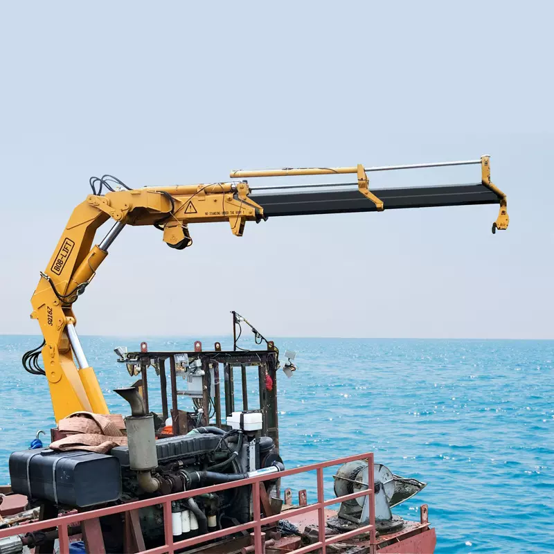 船用起重机码头港口渔船海上作业起重吊机甲板固定折臂式船用吊机