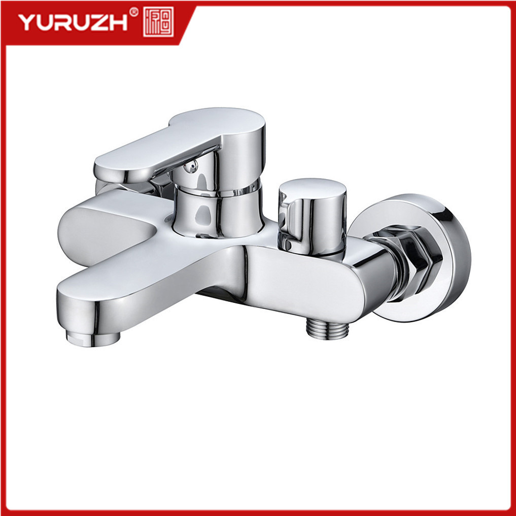 Shower Faucet, Bathtub, Bathroom Hot and Cold Water Faucet Switch, Mixing Valve, Shower Side Opening, Triple Bathtub Faucet