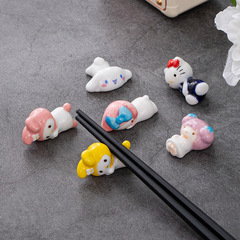 日本の食料品漫画猫ウサギ箸ホルダー箸ホルダー箸ホルダーセラミック猫装飾品クリエイティブホーム装飾品