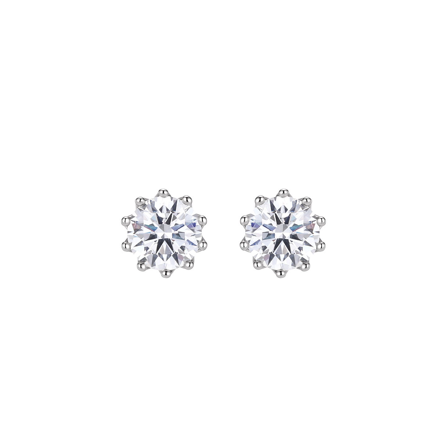 Pendientes de Corona con Gemas Artificiales de Aleación, Galvanizado, Diseño de Flores, para Mujer