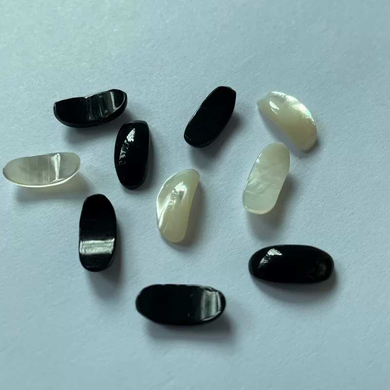 Spot wholesale black agate arch bridge white shell ring surface bridge shape semi-finished bare stone