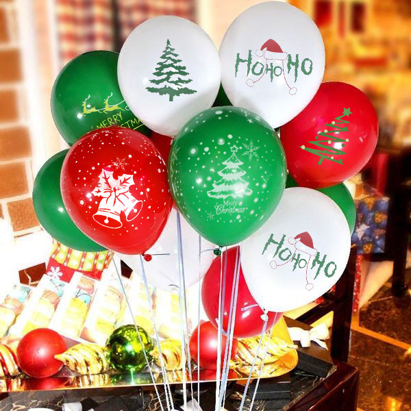 Globos navideños, globos de árbol de Navidad, globos escolares con temática de bosque, decoración verde, diseño de escena, globos para fiestas