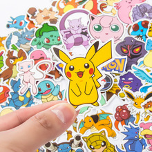 100Pcs Pokemon Stickers Kawaii Pikachu Skateboard跨境专供代