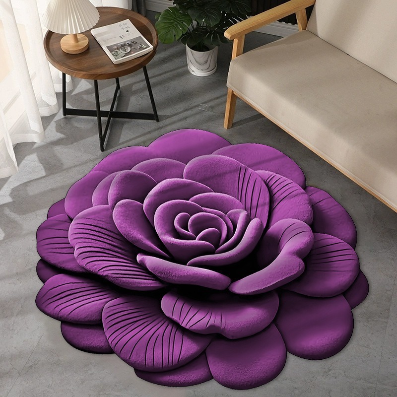 国境を越えた売れ筋の3D立体花柄珪藻泥フロアマット、バスルームドアマット、吸水性、滑り止め、速乾性フットマット|undefined