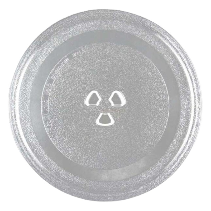 Una pieza de bandeja giratoria de vidrio para horno microondas, varios modelos, bandeja giratoria de vidrio de embalaje de espuma individual