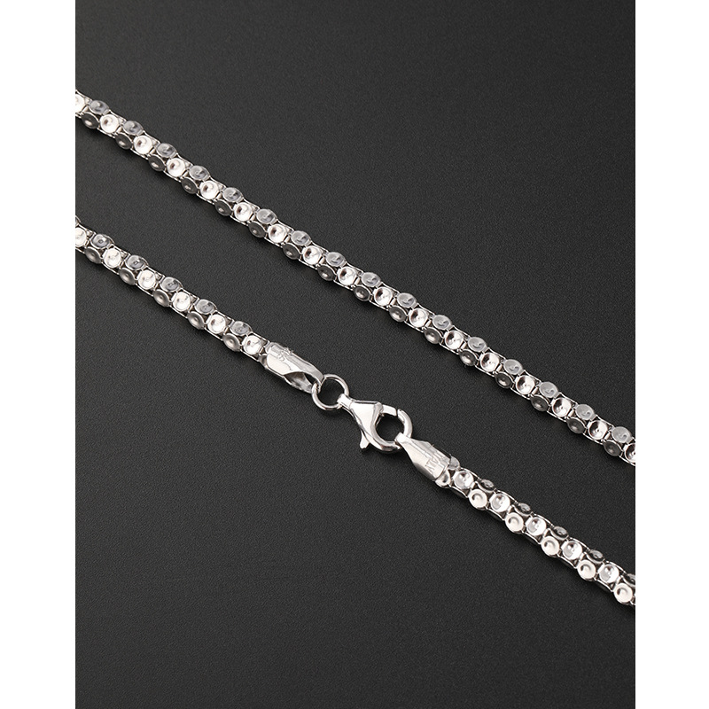 Collar de plata esterlina 925 para hombres 4MM cadena de linterna personalidad dominante versátil de verano moda masculina accesorios de hip hop cadena