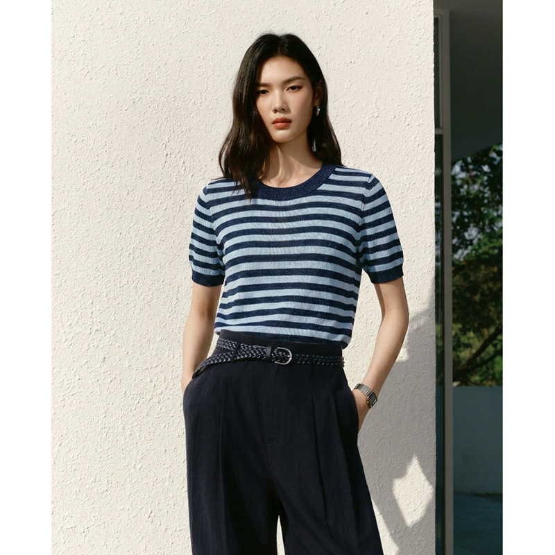2026 New Summer Style Light-Touch Round Neck Slightly Loose Knitted Sweater for Women 1H5933561