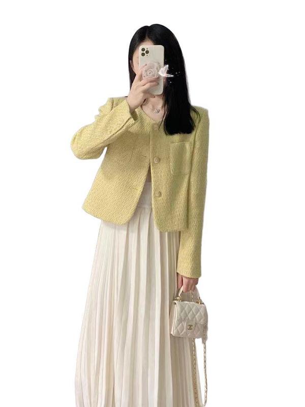 小香风外套女2025春秋装新款感洋气粗花呢小个子百搭短款上衣厂家|undefined