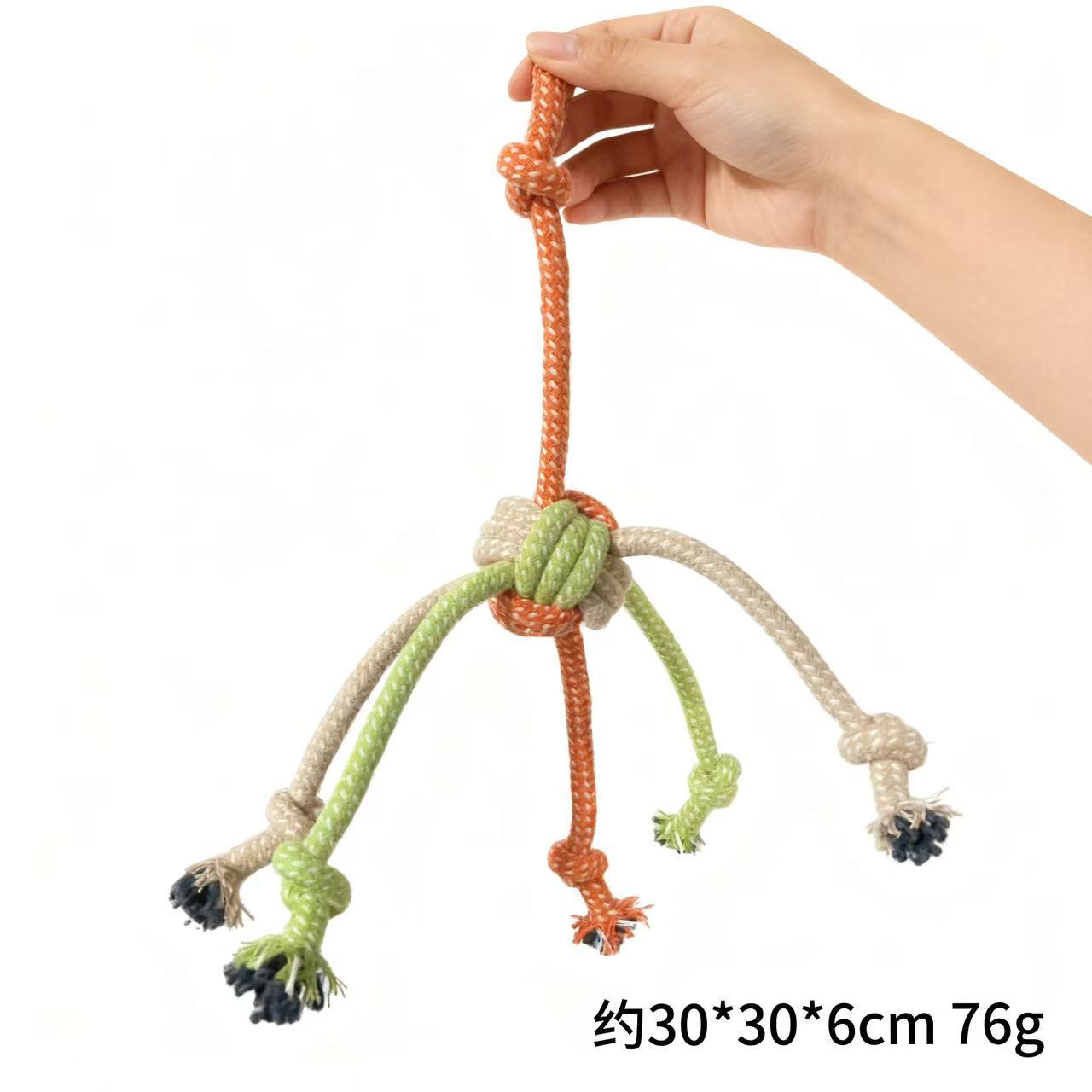 Nuevos juguetes de mascotas transfronterizas, dientes molares resistentes a la mordida, juguetes de cuerda de algodón, juguetes para perros pequeños y medianos. image 5