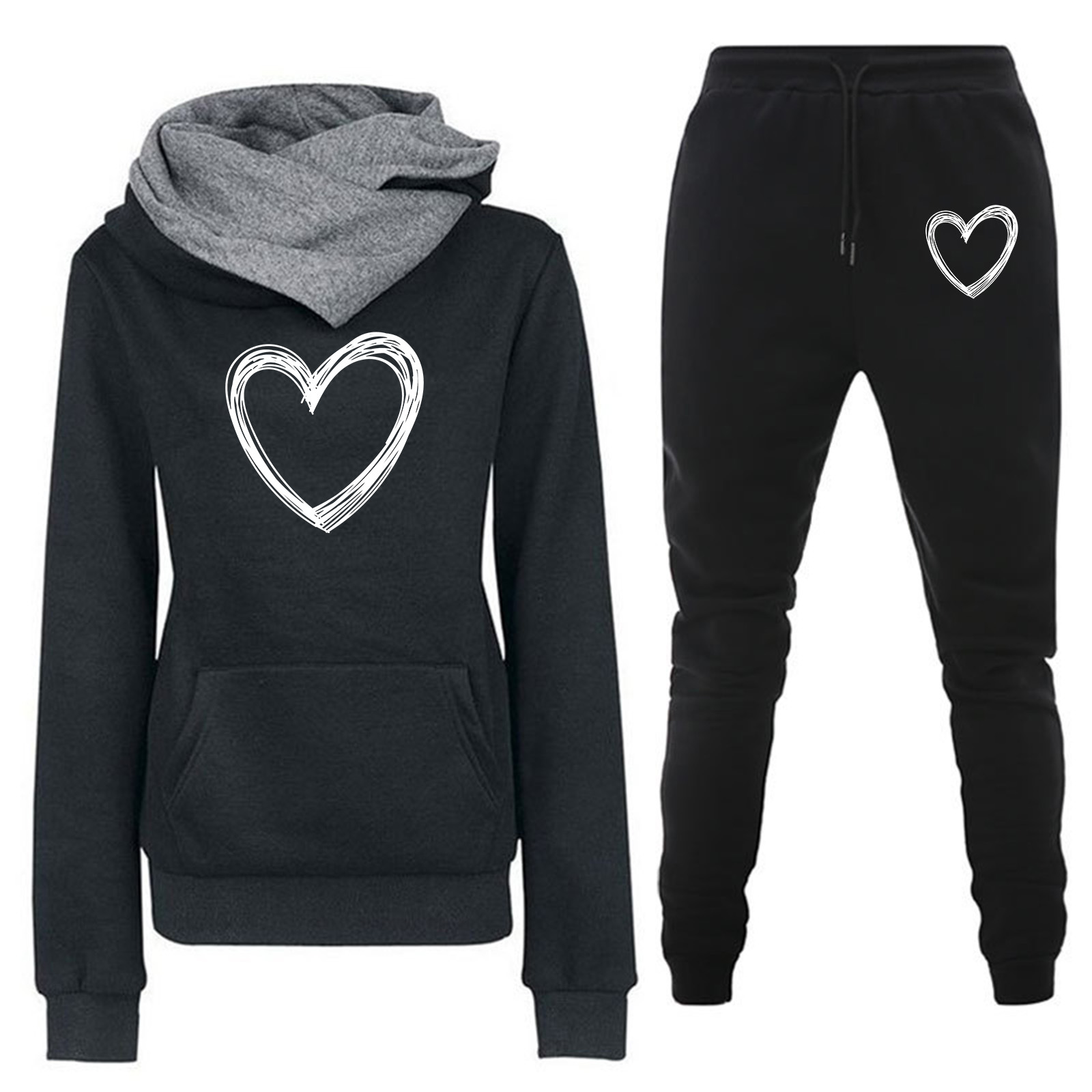 Comercio exterior transfronterizo Otoño e Invierno Nuevo traje de ropa deportiva con capucha y forro polar pantalones de suéter de mujer ropa de mujer al por mayor image 1