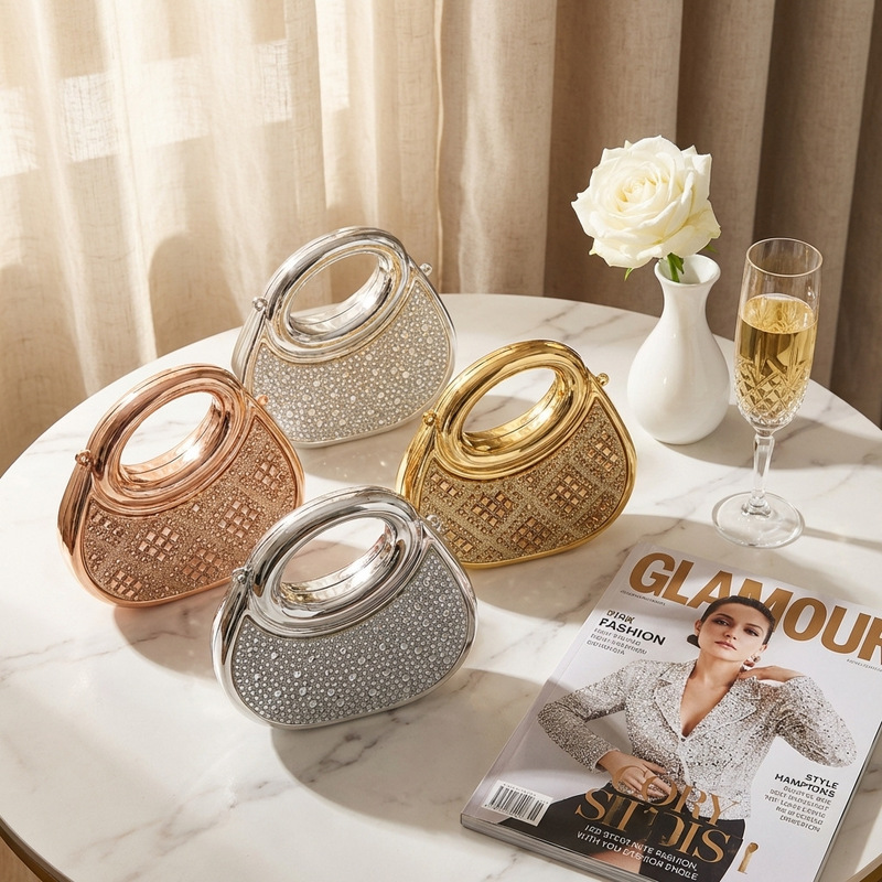 Foreign Trade Acrylic Handbag European and American Fashion Evening Bag Irregular Shoulder Crossbody Bag Rhinestone Patch DIY Bag Foreign Trade Acrylic Handbag European and American Fashion Evening Bag Irregular Shoulder Crossbody Bag Rhinestone Patch DIY Bag