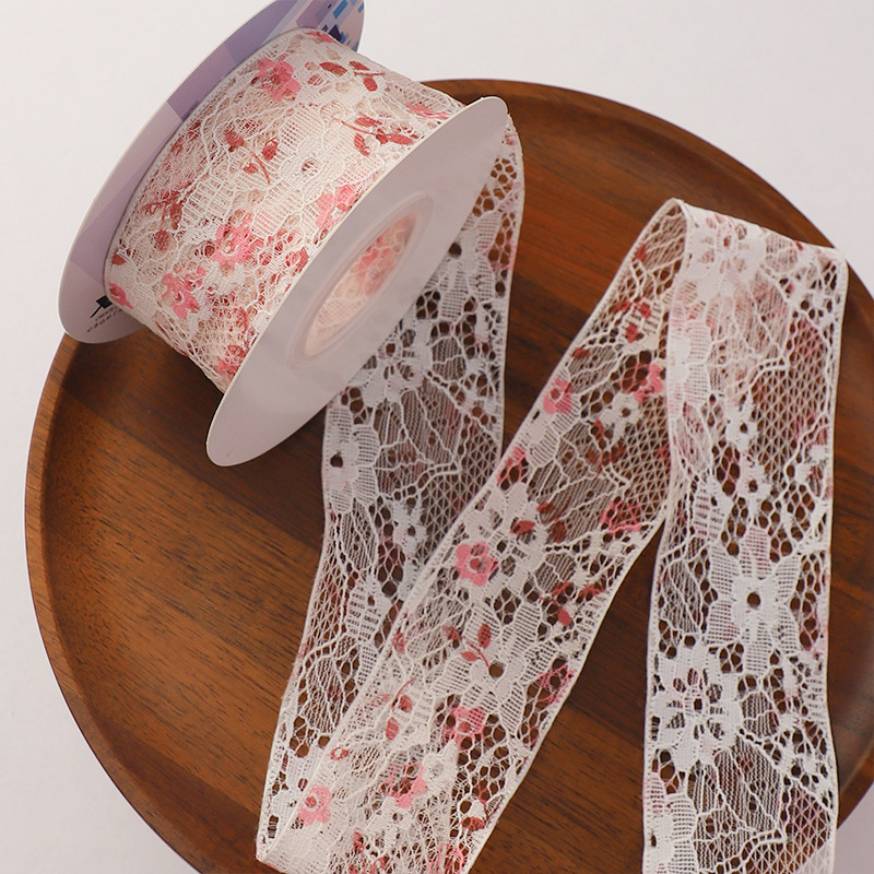Siete colores, encaje de primavera, cinta de encaje, embalaje de flores, embalaje de regalo, regalo de bricolaje, material de floristería