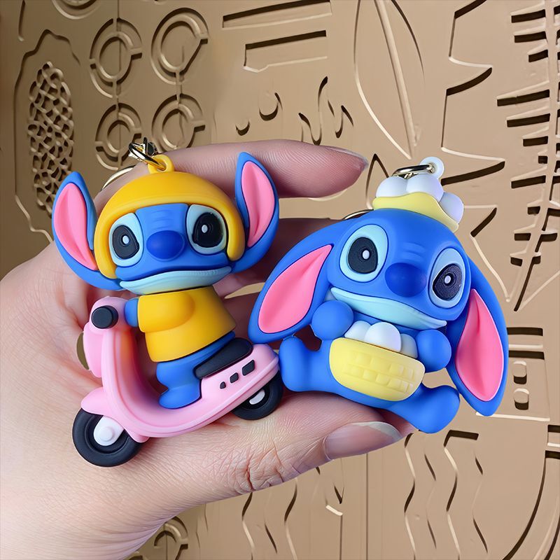 国境を越えた漫画アニメーションステッチ車のキーホルダーペンダントかわいい人形バッグペンダント小さなギフト卸売|undefined