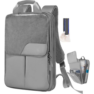 2024 cross-border new unisex silver business style computer bag expandable waterproof portable breathable factory