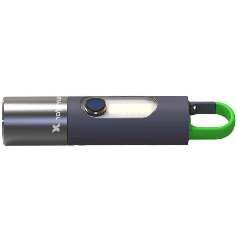 Nuevo al aire libre multi-funcional linterna de emergencia iluminación impermeable llavero luz con luz lateral de mazorca portátil larga resistencia