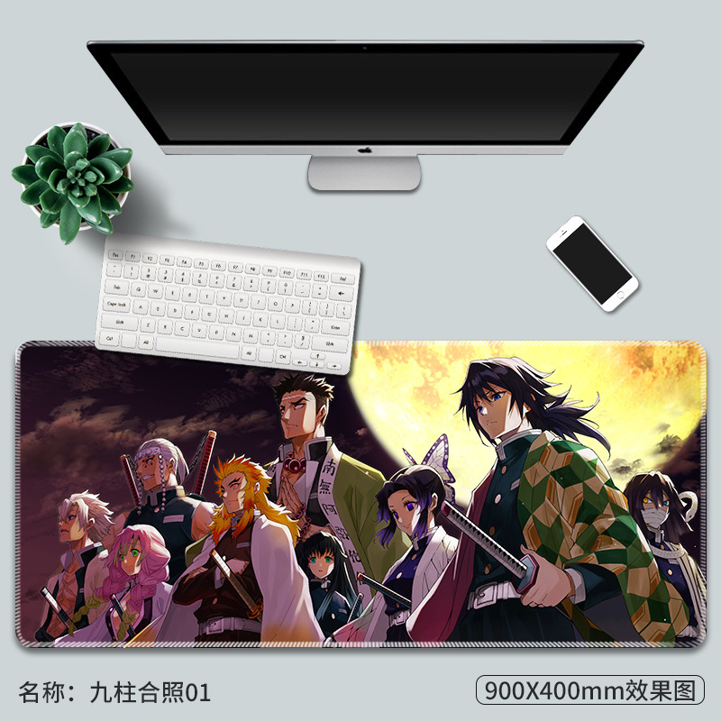 鬼滅の刃マウスパッド超大型アニメ黒死牟恋柱ゲーム電競キーボードパッド工場卸売テーブルパッド|undefined