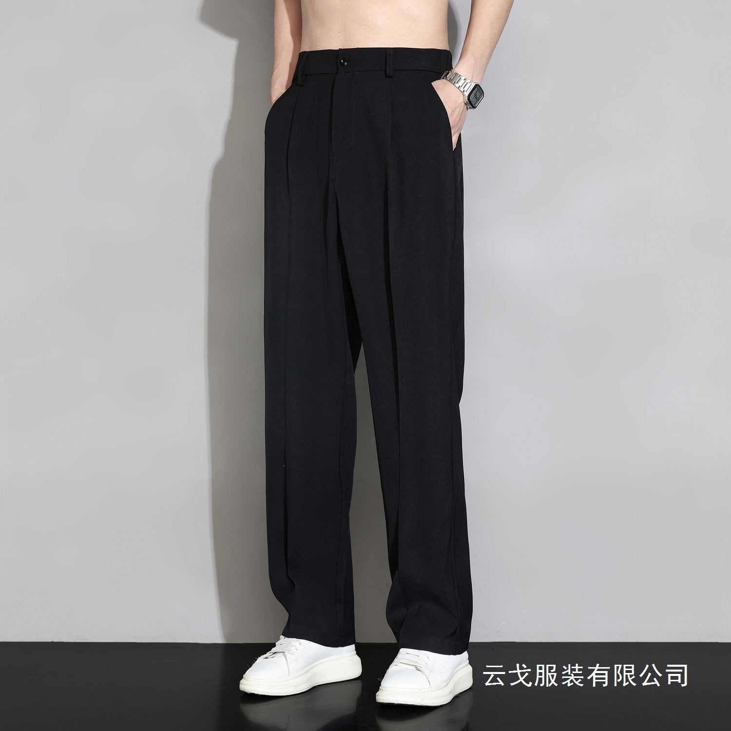 2026新款阔腿直筒西裤宽松轻奢薄款长裤夏季潮流高街英伦风西裤男