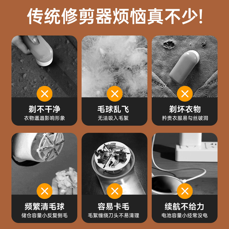 Factory Direct Supply Fabric Lint Remover, Rechargeable High-Power Pilling Remover, Household and Commercial Garment Depilling Machine Wholesale