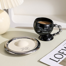 陶瓷美式咖啡杯碟套装创意高颜值简约马克杯办公室家用 喝水杯子