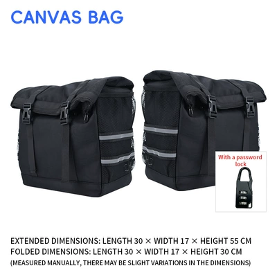 rack, quick-release side bags, and – Motorcycle bumper - a-pair-of-quick-release-canvas-side-bags-for-full-face-helmets-expandable-anti-theft-lock