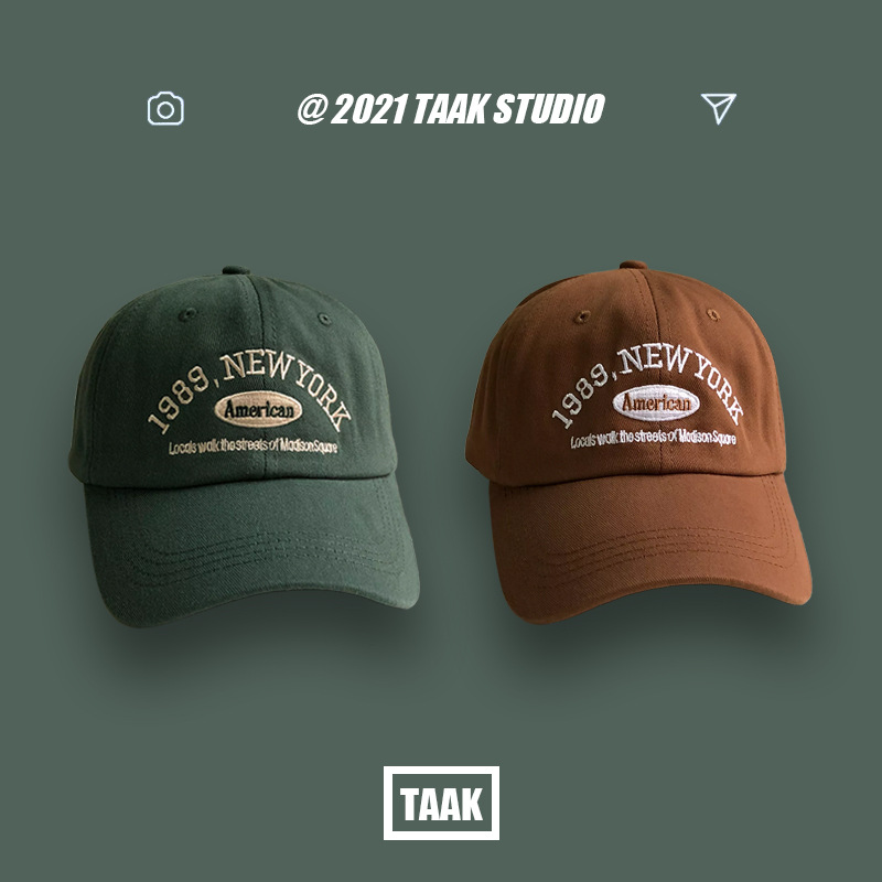 Korean Retro Baseball Cap for Children and Adults, Versatile for Autumn and Summer, Ins Streetwear Letter Embroidered Duckbill Cap, Couple's Hat for Men and Women, Wholesale