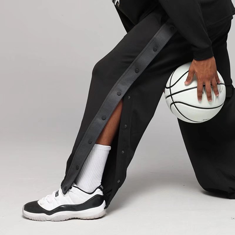 Basketball Sports Trousers Buckle-breasted Pants Men's Summer Thin National Fashion Full-open Button Foot Bundles Casual Pants Men's Basketball Sports Trousers Buckle-breasted Pants Men's Summer Thin National Fashion Full-open Button Foot Bundles Casual Pants Men's