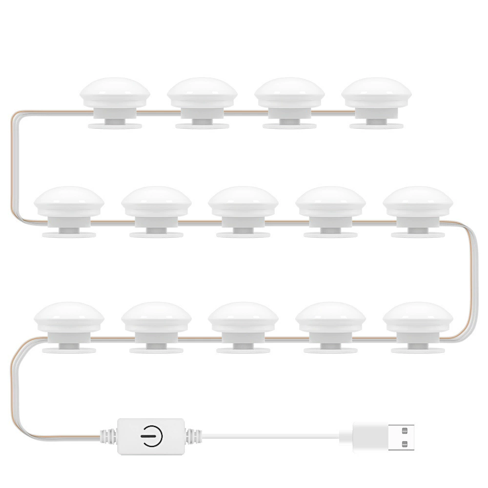 LED сенсорное зеркало, передние фары для зеркала, косметика, подсветка, лампа, три цвета