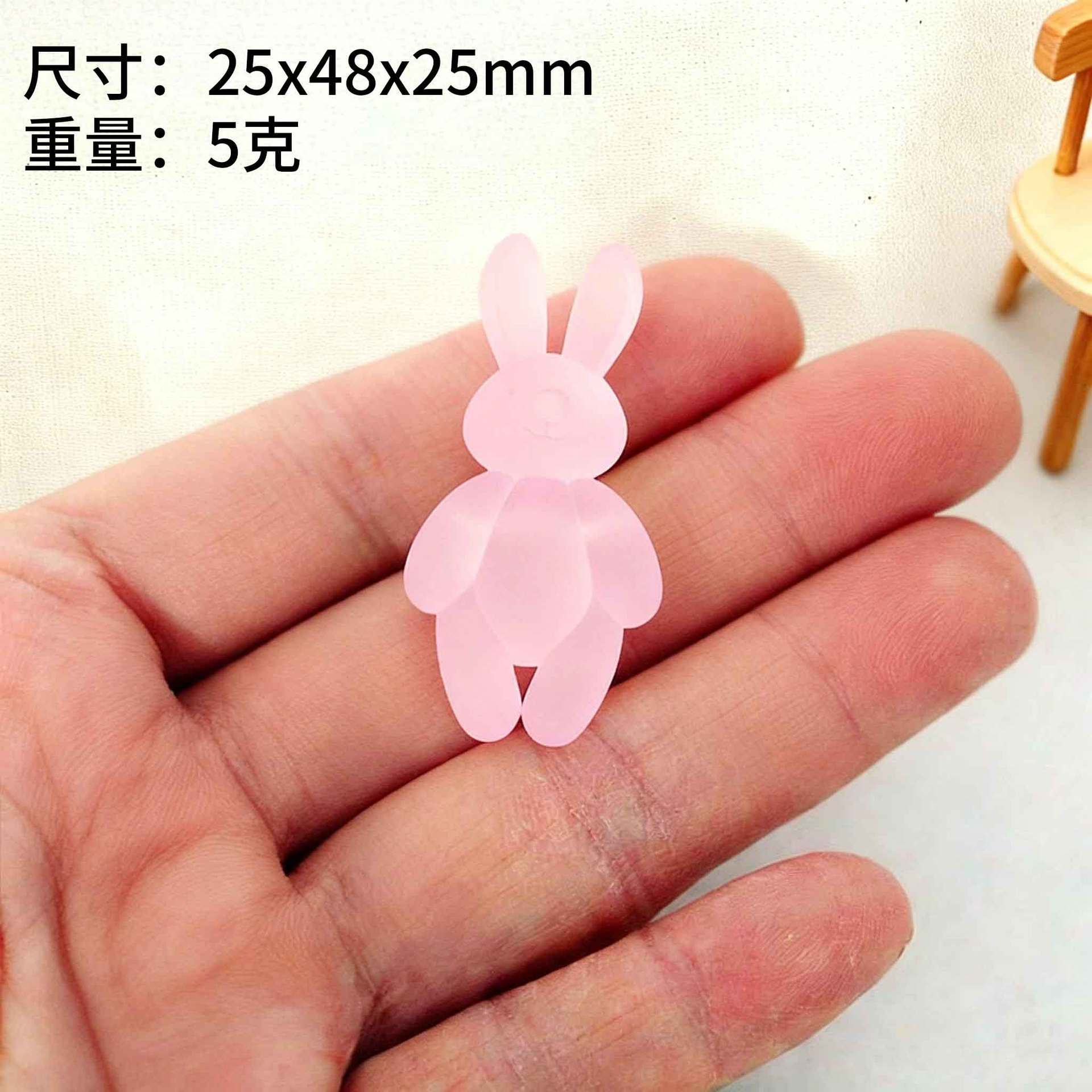 Miniature Model Cartoon Creative Accessories Dollhouse Doll House Cartoon Rabbit Pillow Furniture Living Room Decoration