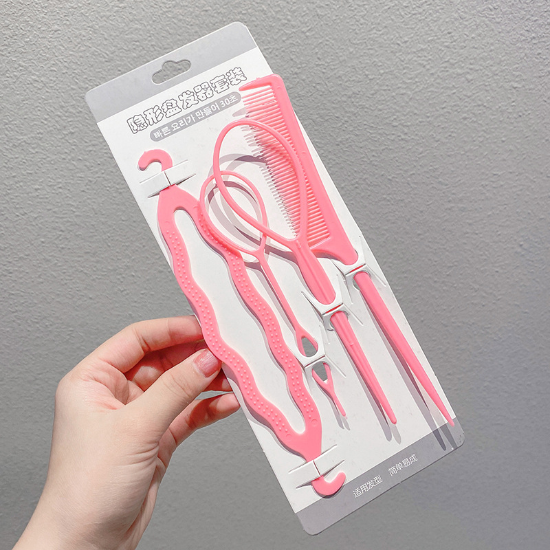 Herramientas de trenzado de cabello para niños updo pelo peinado artefacto pelo tirando pin Trenza de niña pelo desgaste del cabello tirando del pelo traje de pelo